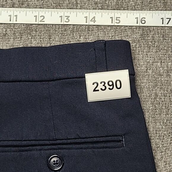 Tommy Hilfiger Pants Mens 32x32 Navy Blue Straight Fit Dress Slacks Stretch - Picture 9 of 9